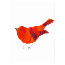 Cute Red Bird Post Cards