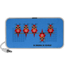 cute red birds portable speaker