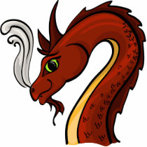Cute Red Dragon Head
