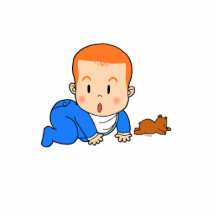 Cute red-haired baby cut outs