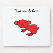 Cute red koala mousepad