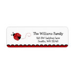 Cute Red Ladybug Return Address Label
