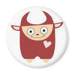 Cute Red Monster Magnets