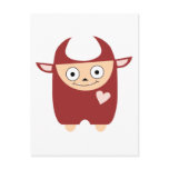 Cute Red Monster Post Cards