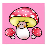 cute red mushrooms posters