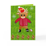 Cute reindeer christmas card