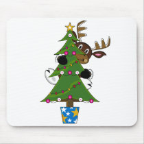 Cute Reindeer Christmas Mousepad