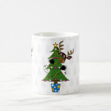 Cute Reindeer Christmas Mug