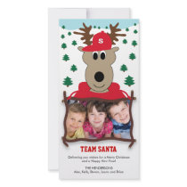 Cute Reindeer Christmas Photo Card