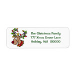 Cute Reindeer Merry Christmas Holiday Address
