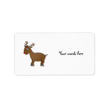 Cute Reindeer Personalized Address Label