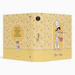 Cute Retro Girl Recipe Binder