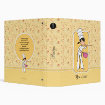 Cute Retro Girl Recipe Binder