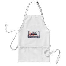 Cute retro hip hop mixtape apron