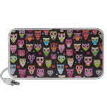 Cute retro owl pattern doodle speaker