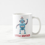 Cute retro robot cartoon android little brother coffee mug