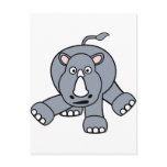 Cute Rhino Design Postcard