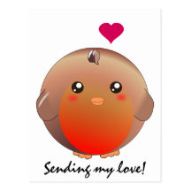 Cute Robin Bird Postcard