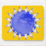 Cute Robots Holding Hands Around Earth Mouse Pads