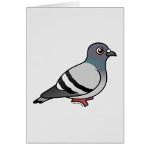 Cute Rock Pigeon Greeting Card