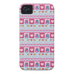 Cute romantic case with love birds, hearts & owls iPhone 4 cases