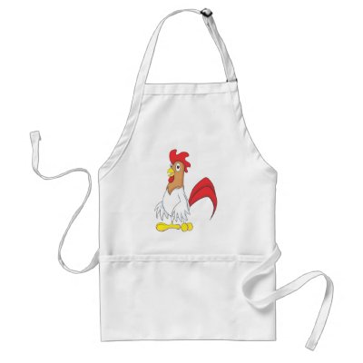 Cute Rooster Chicken Hen Shirt Aprons by graphicdesigner