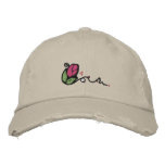 Cute Rose Bud Design Hat embroidered hats