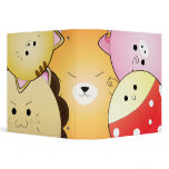 cute round animals notebook binders