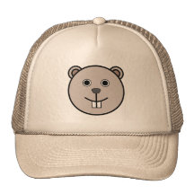 Cute Round Cartoon Bear Face Hats