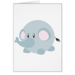 Cute Round Elephant Card
