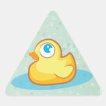 Cute rubber duck with bubbles sticker