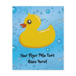 Cute Rubber Ducky/Blue Bubbles flyers