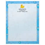 Cute Rubber Ducky/Blue Bubbles letterhead