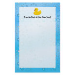 Cute Rubber Ducky/Blue Bubbles stationery