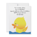 Cute Rubber Ducky Boy Birthday Invitation