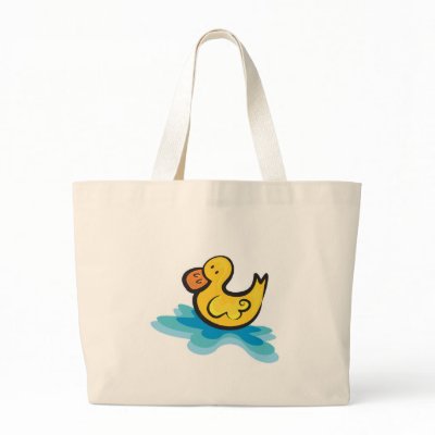 cute rubber ducky in tub bag by doonidesignsanimals
