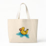 cute rubber ducky in tub bag