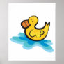 cute rubber ducky in tub print