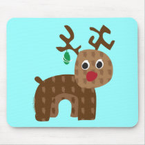 Cute Rudolph Reindeer Mousepad