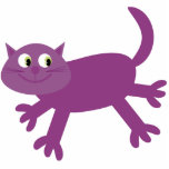 Cute running purple cat special acrylic magnet photo cutout