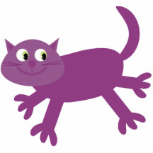 Cute running purple cat special acrylic magnet photo cutout