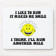 Cute running saying mouse pad