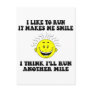 Cute running saying post card