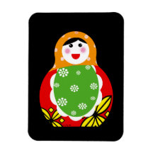 cute Russian nesting doll Flexible Magnets