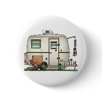 Cute RV Vintage Glass Egg Camper Travel Trailer