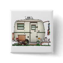 Cute RV Vintage Glass Egg Camper Travel Trailer