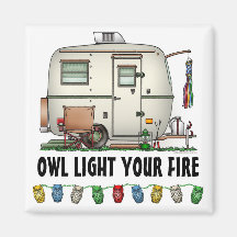 Cute RV Vintage Glass Egg Camper Travel Trailer Magnet