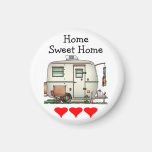 Cute RV Vintage Glass Egg Camper Travel Trailer Magnet