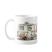 Cute RV Vintage Glass Egg Camper Travel Trailer