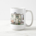 Cute RV Vintage Glass Egg Camper Travel Trailer Coffee Mugs